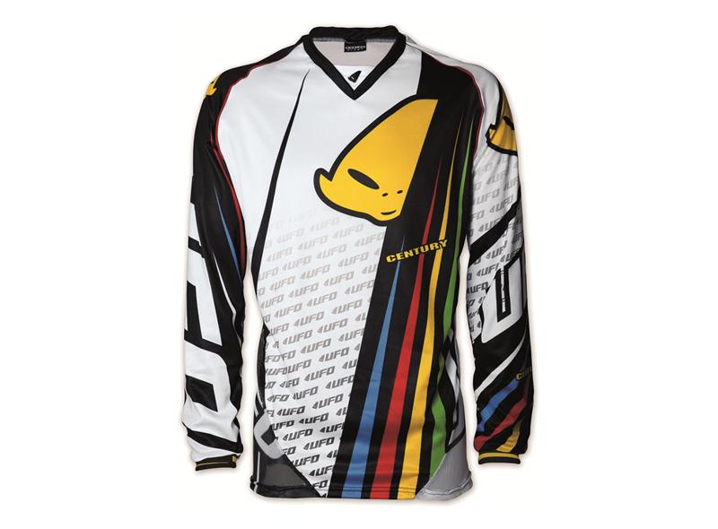 MAILLOT CENTURY BLANC-NOIR-JAUNE